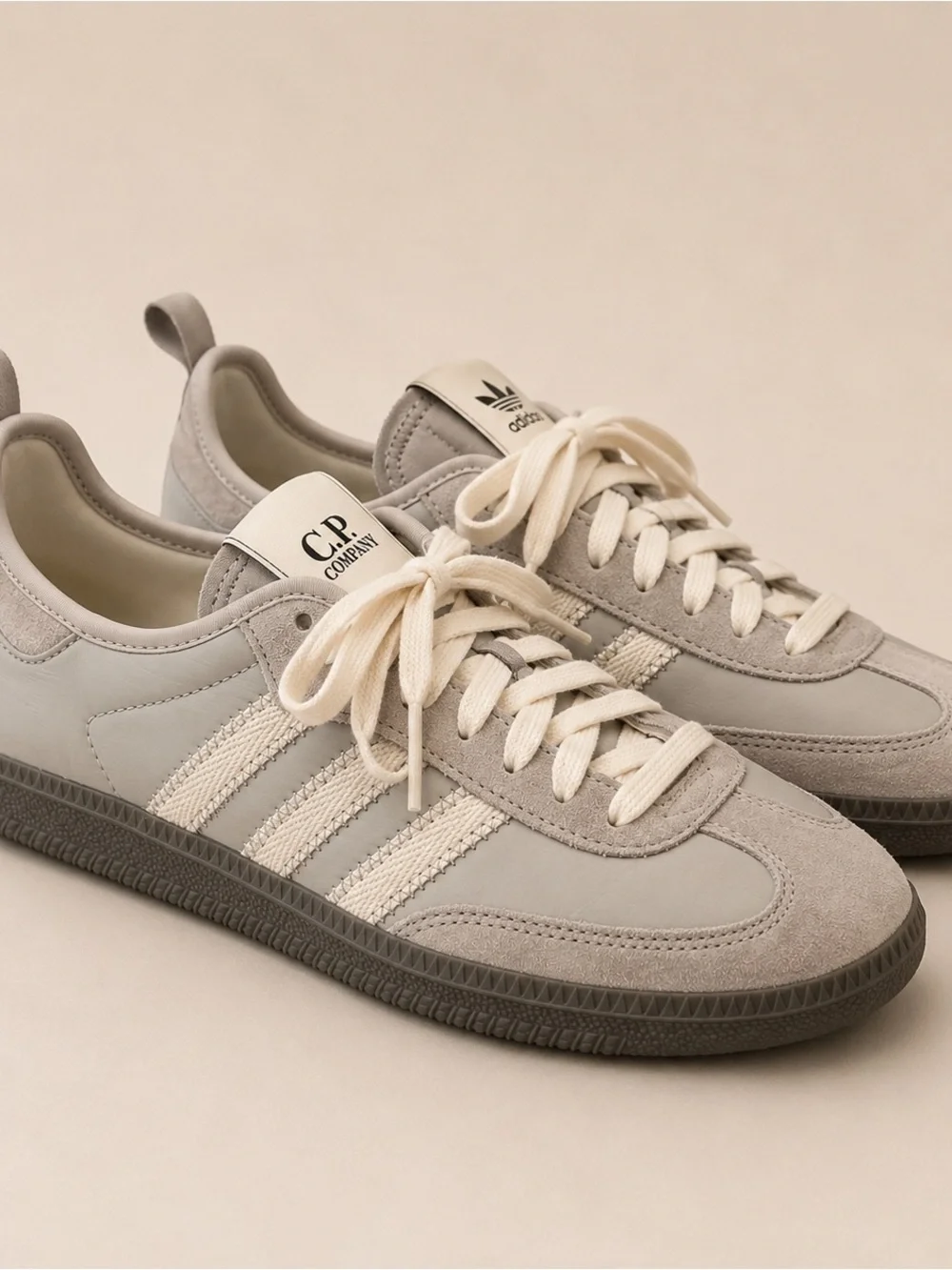 Adidas x C.P. Company Italia Spezial Sneakers Grey Taupe Cream M 6.5 / W 7.5 - Picture 3 of 10
